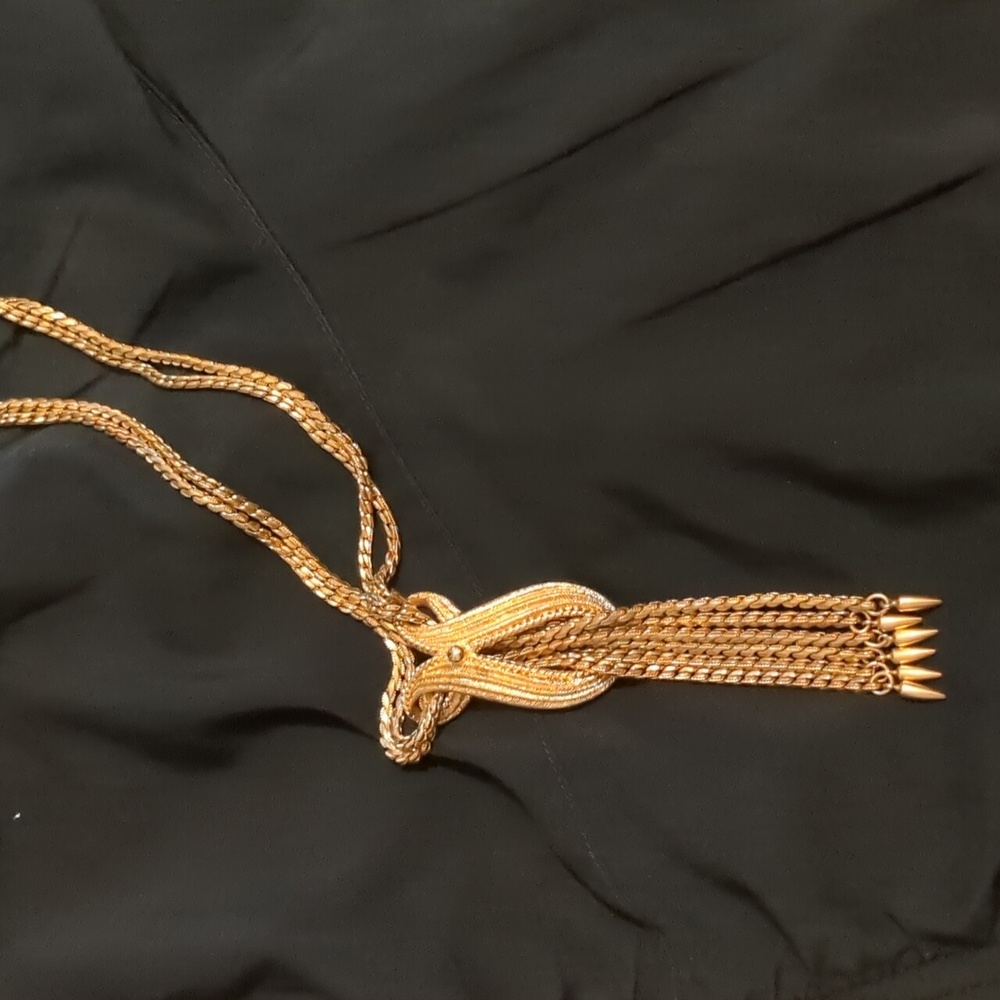 Vintage Monet Double Strand Golden Choker